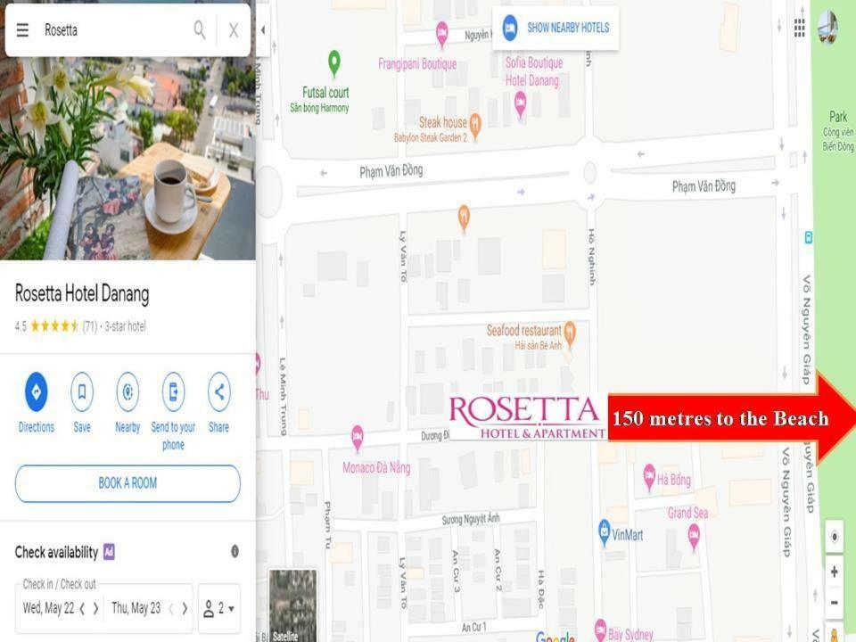 דה נאנג Rosetta Beach Hotel & Apartment מראה חיצוני תמונה